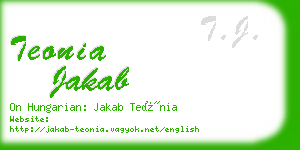 teonia jakab business card